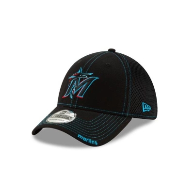 Miami Marlins Gorra | New Era MLB 2019 Neo 39thirty Stretch Fit Cap Mexico - Negros